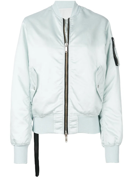  Unravel Project Cropped Bomber Jacket - Blue 