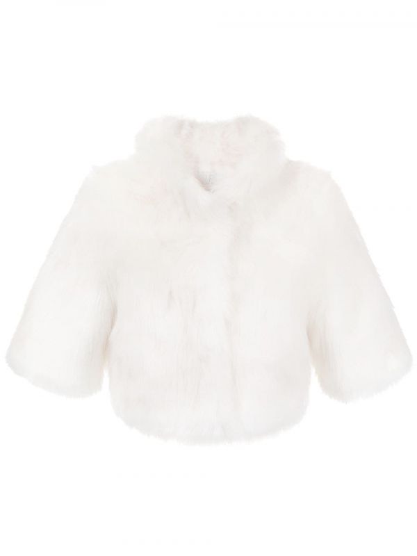  Unreal Fur Desire Cropped Jacket - White 