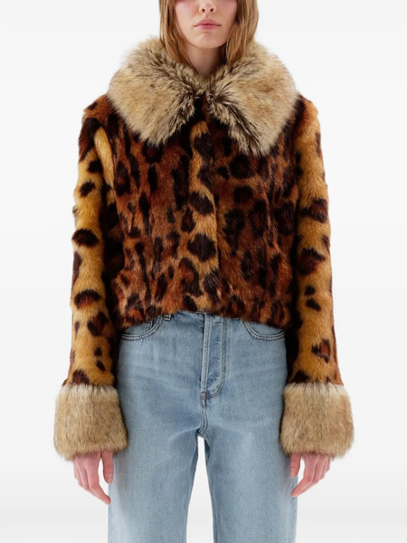  Unreal Fur Leopard-print Jacket - Brown 