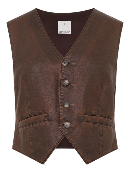  Unreal Fur Win Win Buttoned Waistcoat - Brown 