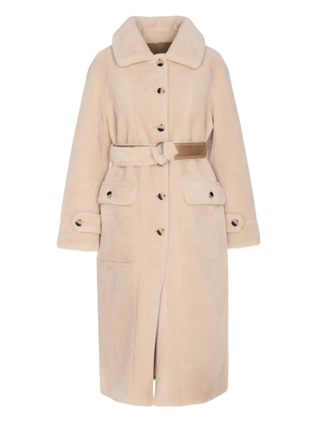  Urbancode Faux-fur Belted Coat - Neutrals 