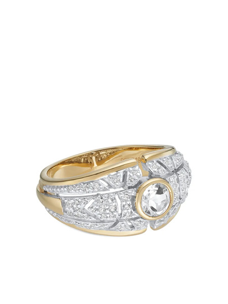  V Jewellery Chloe Geometric-pattern Ring - Gold 