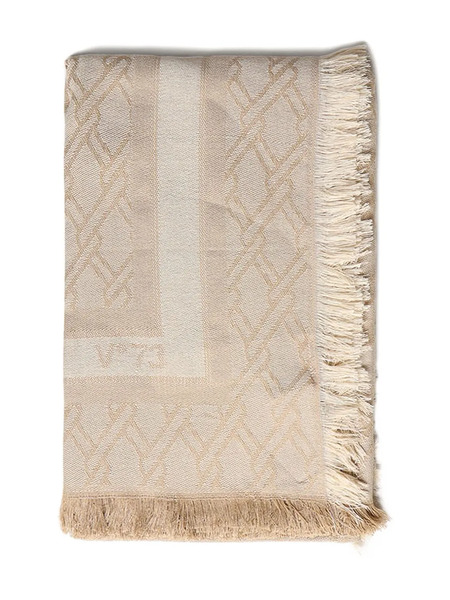  V°73 Jacquard Fringed Scarf - Neutrals 