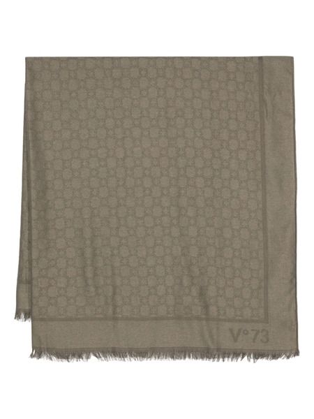  V°73 Logo-pattern Scarf - Green 
