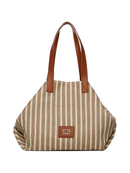  V°73 Striped Shoulder Bag - Neutrals 