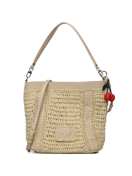  V°73 Woven Charm Tote Bag - Neutrals 