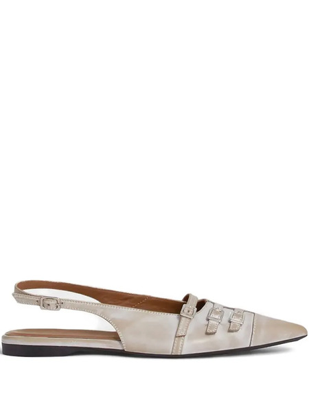  Vagabond Hermine Buckled Slingback Ballet Flats - Neutrals 