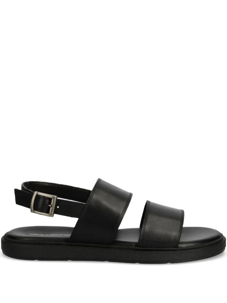  Vagabond Leather Flat Sandals - Black 