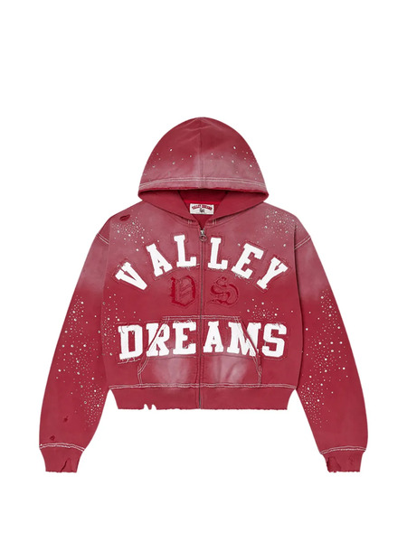  Vale Classico Zip-up Hoodie - Red 