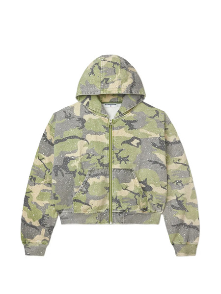  Vale Crystal-embellished Camouflage Jacket - Green 