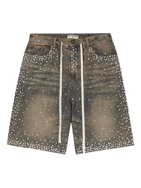  Vale Drawstring Fastening Denim Shorts - Grey 