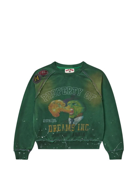  Vale Hot Breathe Distressed Sweatshirt - Green 