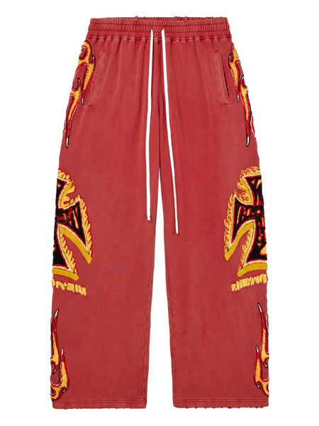  Vale La Flare Drawstring Track Pants - Red 