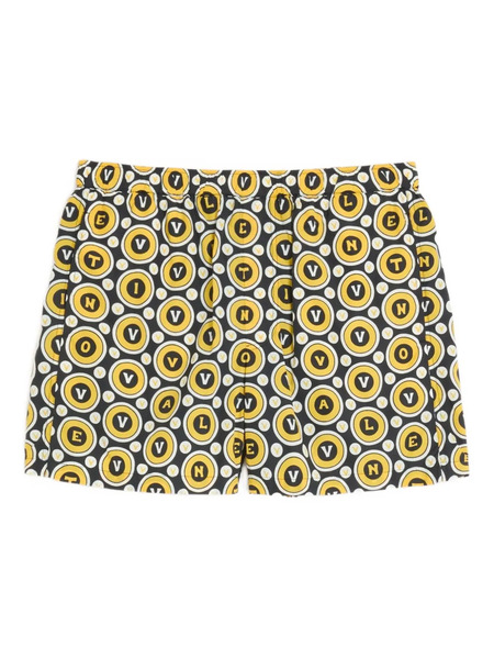  Valentino Garavani Bulles Royales-print Swim Shorts - Black 