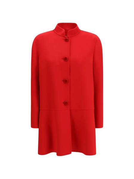  Valentino Garavani Button Solid Coat - Red 