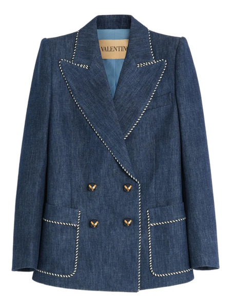 Valentino Garavani Chambray Denim Jacket - Blue 