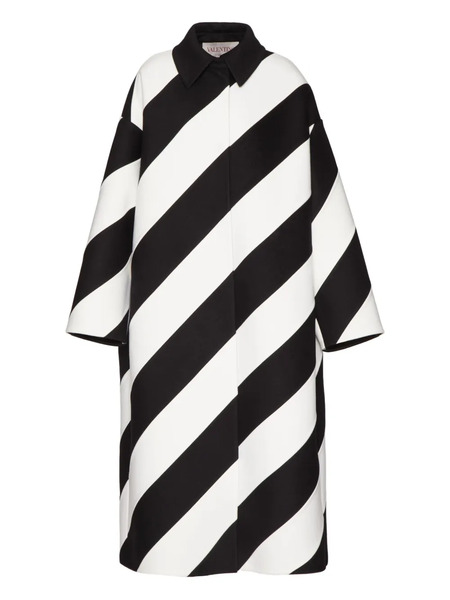  Valentino Garavani Compact Drap Strhype Coat - Black 