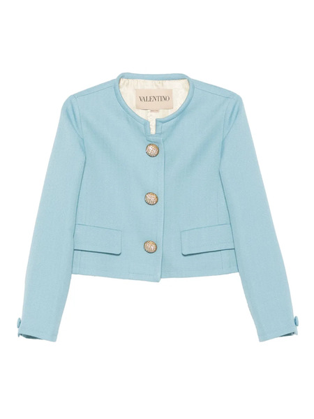  Valentino Garavani Embellished Button Jacket - Blue 