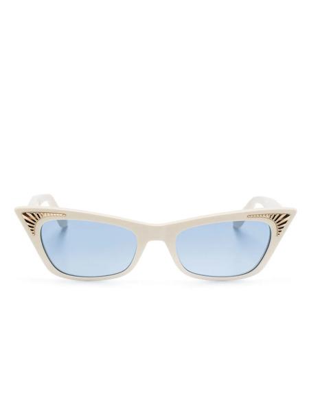  Valentino Garavani Eyewear Logo-print Sunglasses - Neutrals 