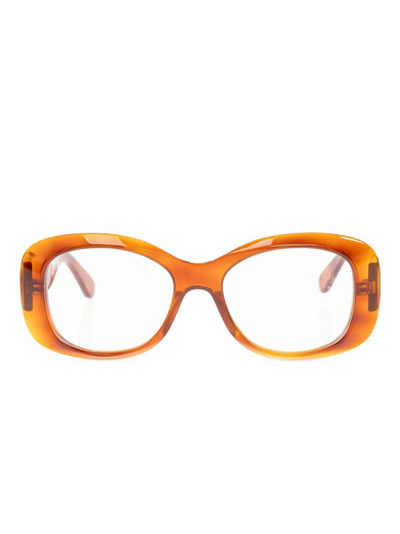  Valentino Garavani Eyewear Oversize-frame Glasses - Brown 