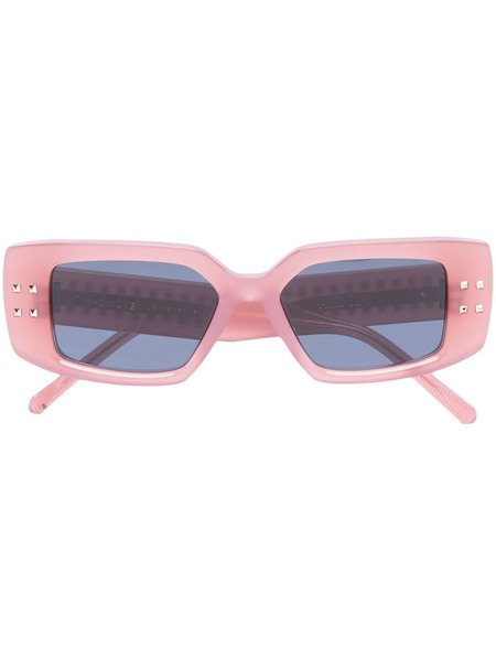  Valentino Garavani Eyewear Rectangular-frame Sunglasses - Pink 