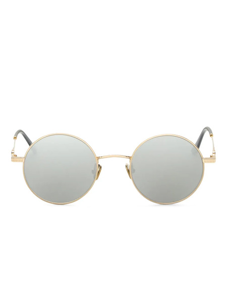  Valentino Garavani Eyewear Round-frame Mirrored Sunglasses - Gold 