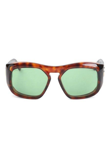  Valentino Garavani Eyewear Vlogo Geometric-frame Sunglasses - Brown 
