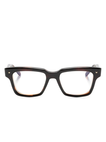  Valentino Garavani Eyewear Xxii Rectangle-frame Glasses - Brown 