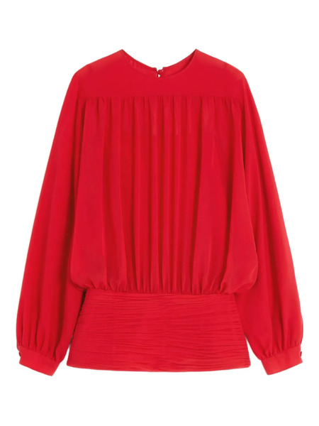  Valentino Garavani Light Georgette Blouse - Red 