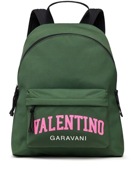  Valentino Garavani Logo-print Top-handle Backpack - Green 