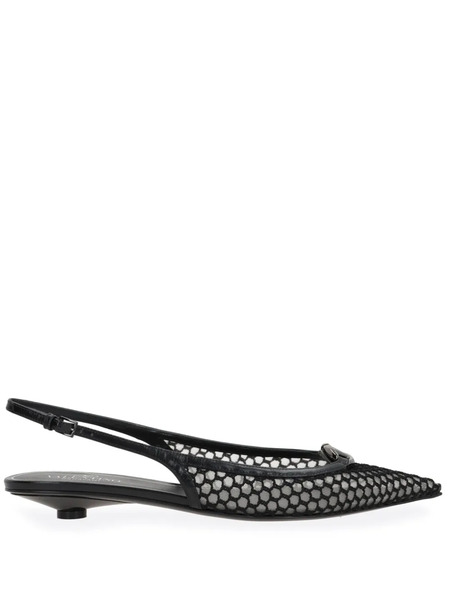  Valentino Garavani Mesh-panel Pumps - Black 