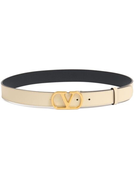  Valentino Garavani 30mm Vlogo Signature Belt - Neutrals 