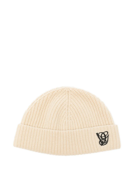  Valentino Garavani Monogram Beanie Hat - Neutrals 