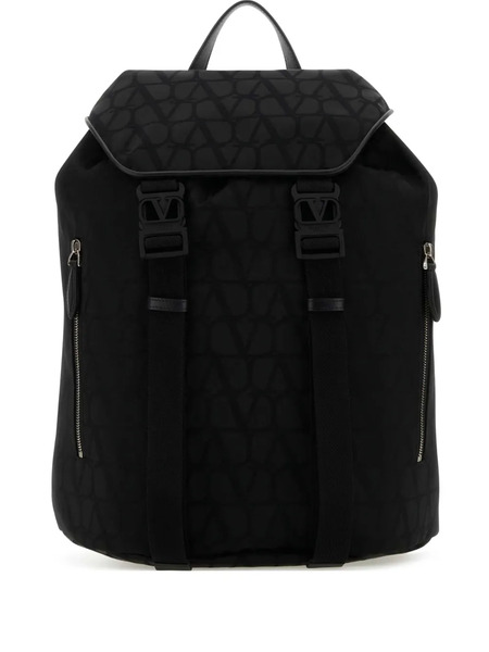  Valentino Garavani Patterned Backpack - Black 