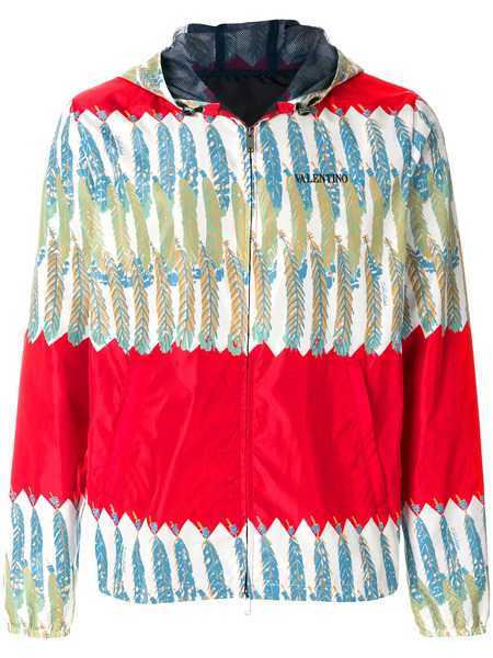  Valentino Garavani Patterned Zipped Jacket - Red 