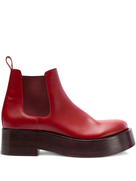  Valentino Garavani Platform Chelsea Boots - Red 