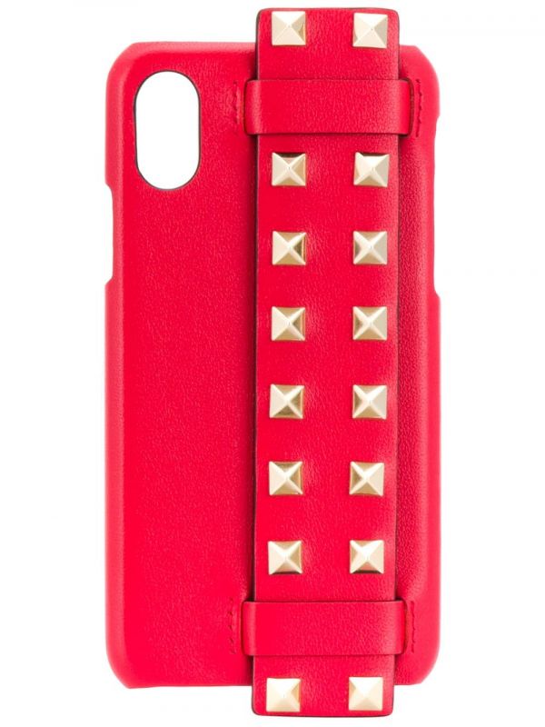  Valentino Garavani Rockstud Strap Iphone X Case - Red 