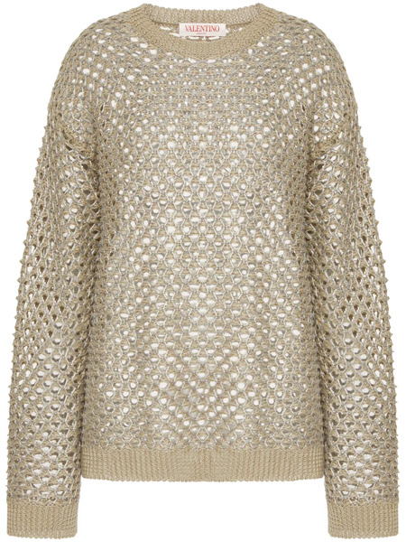  Valentino Garavani Sequinned Sweater - Neutrals 