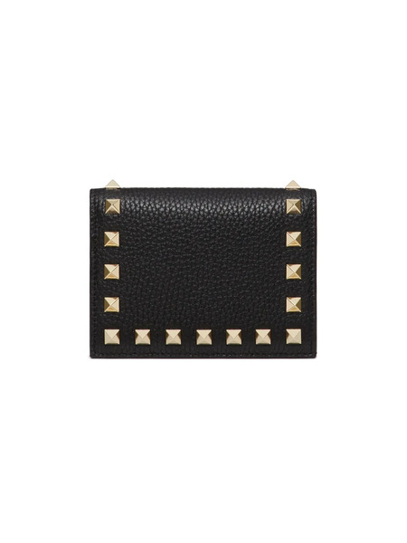  Valentino Garavani Small Rockstud Wallet - Black 