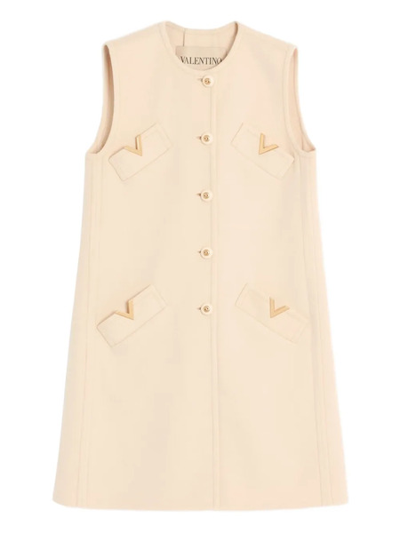  Valentino Garavani Vgold Button-up Coat - Neutrals 