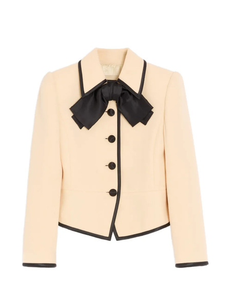  Valentino Garavani Wool Crepe Jacket - Neutrals 