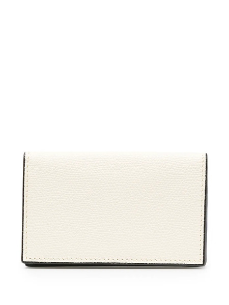  Valextra Foldover Leather Wallet - White 