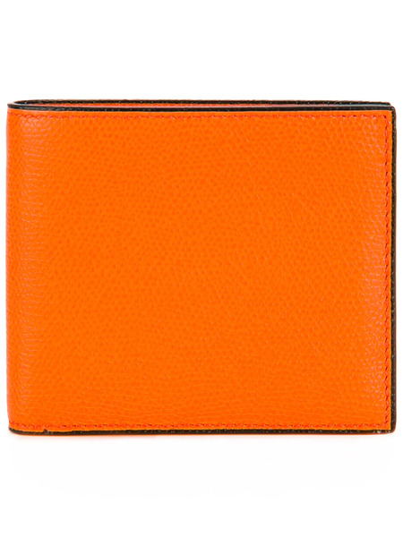 Valextra Grained Detail Wallet - Yellow 