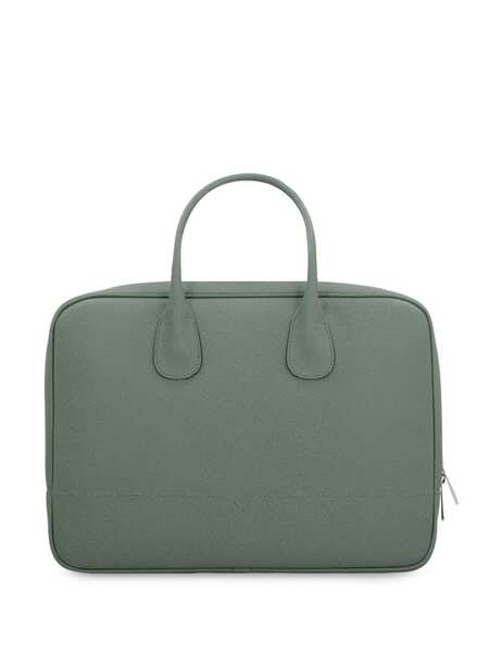  Valextra My Logo Laptop Bag - Green 