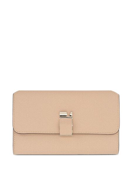  Valextra Nolo Pebble-texture Leather Clutch Bag - Neutrals 