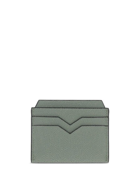 Valextra Textured Leather Cardholder - Green 