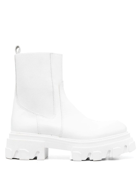  Vamsko Nora 55mm Leather Ankle Boots - White 