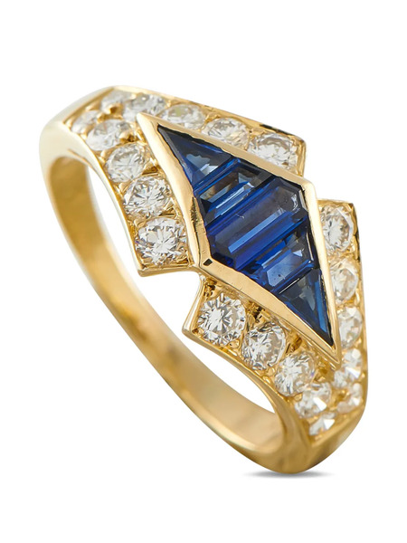  Van Cleef & Arpels Diamond Sapphire Ring - Gold 