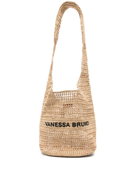  Vanessa Bruno Raffia Shoulder Bag - Neutrals 