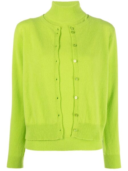  Vanisè Button-up Knitted Cardigan Set - Green 